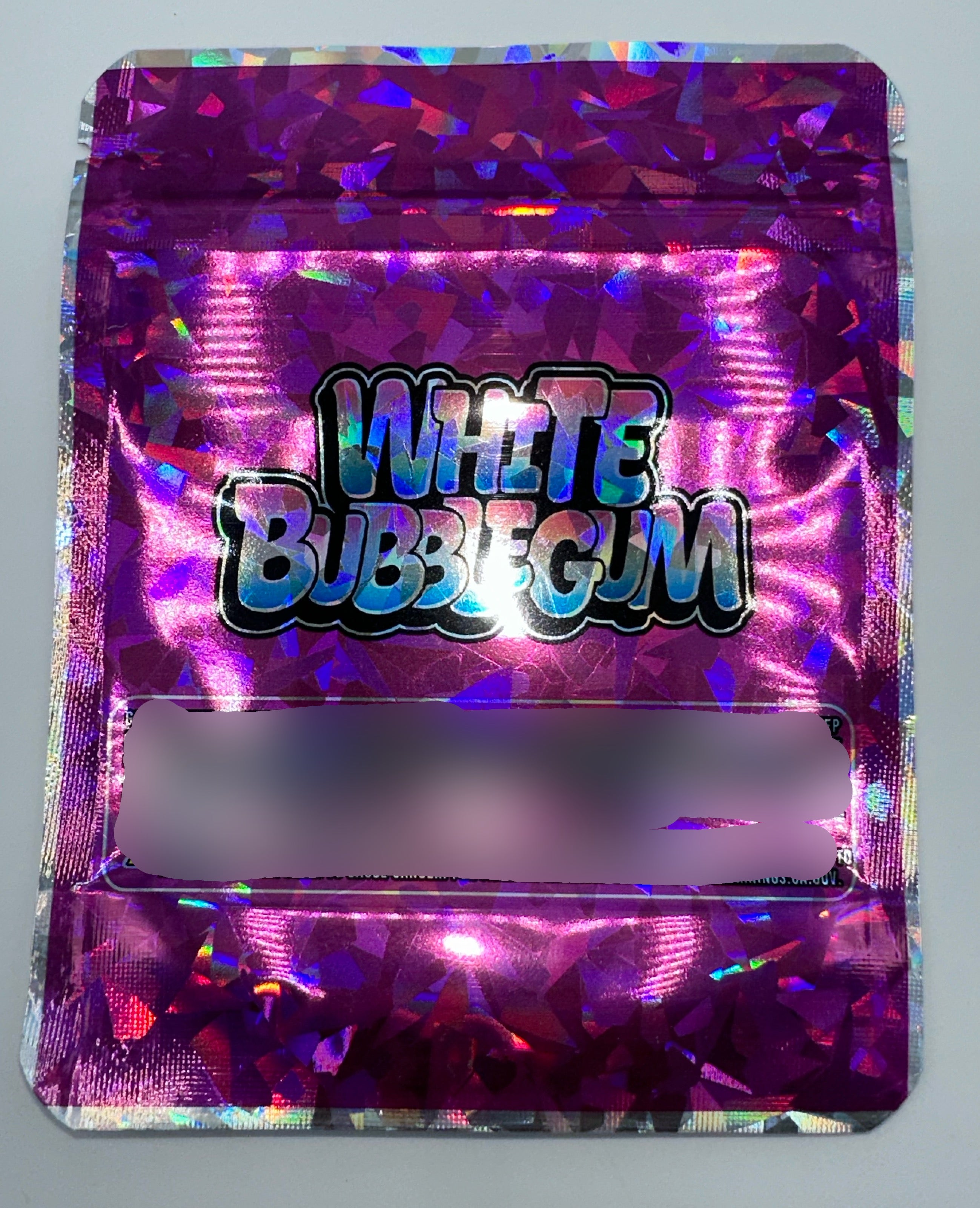White Bubblegum Dulce 3.5g Mylar bags