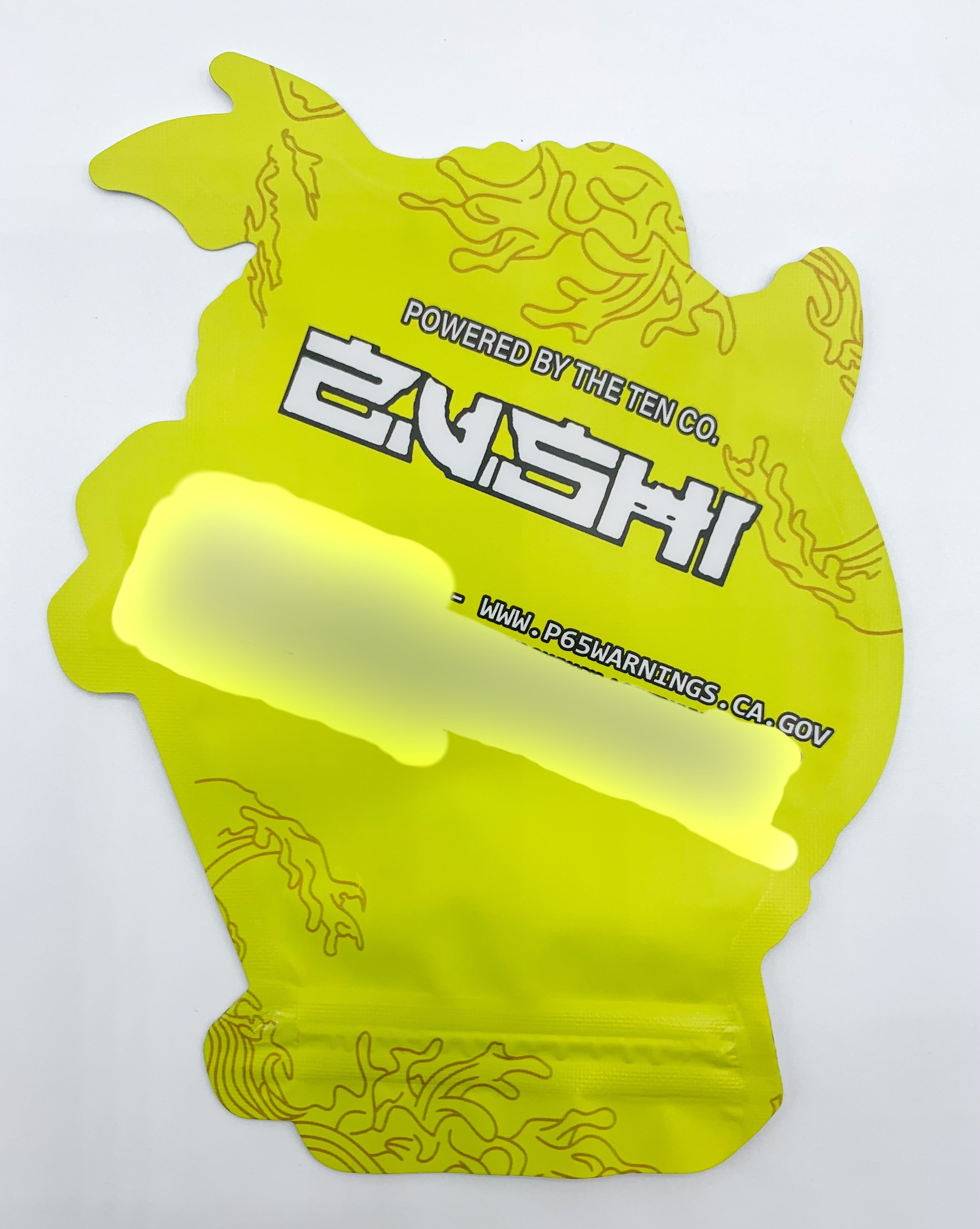 3D The Ten Co. Zushi Yellow 3.5g Mylar Bags