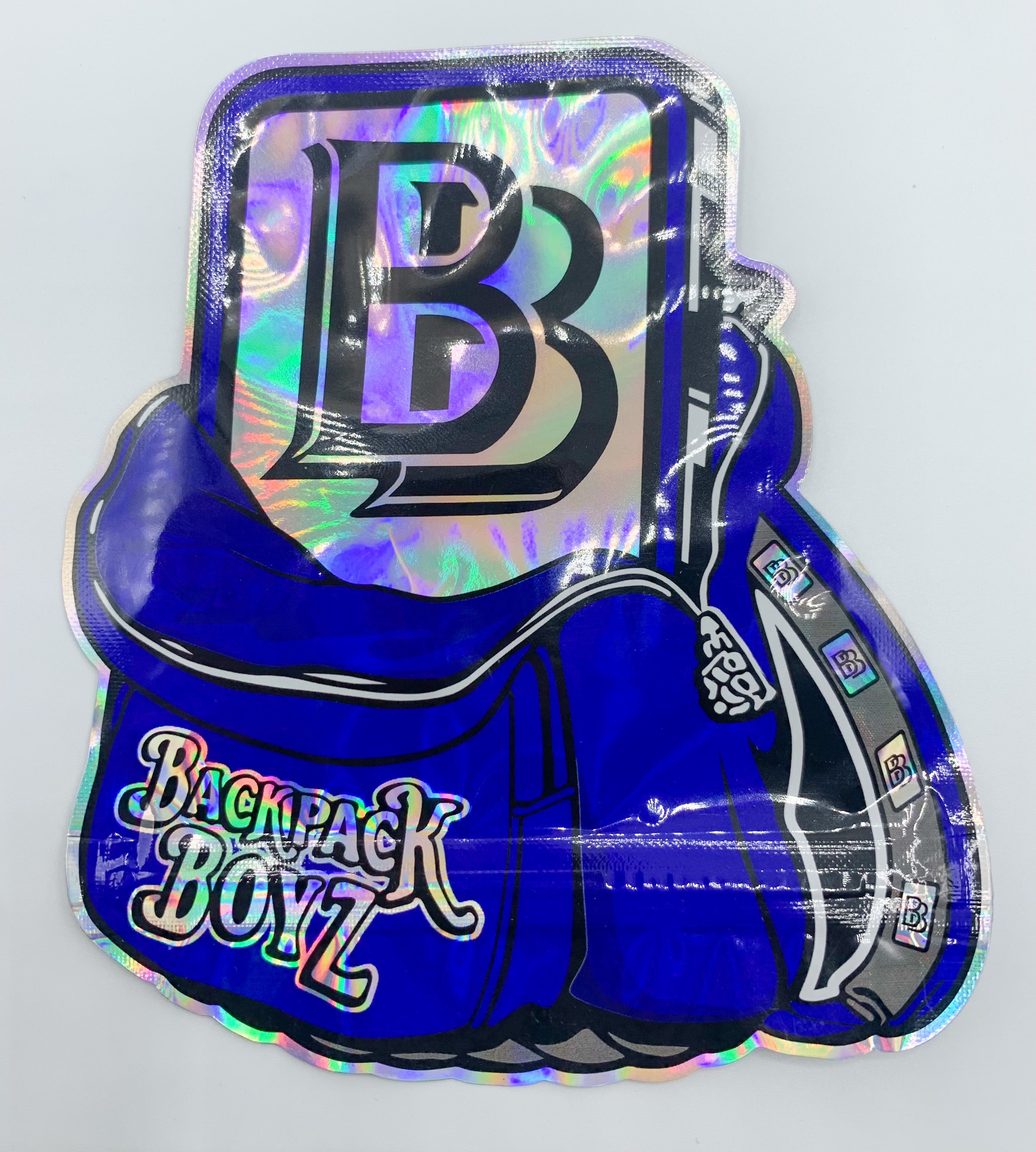 3D Backpackboyz blue 3.5g Mylar Bags