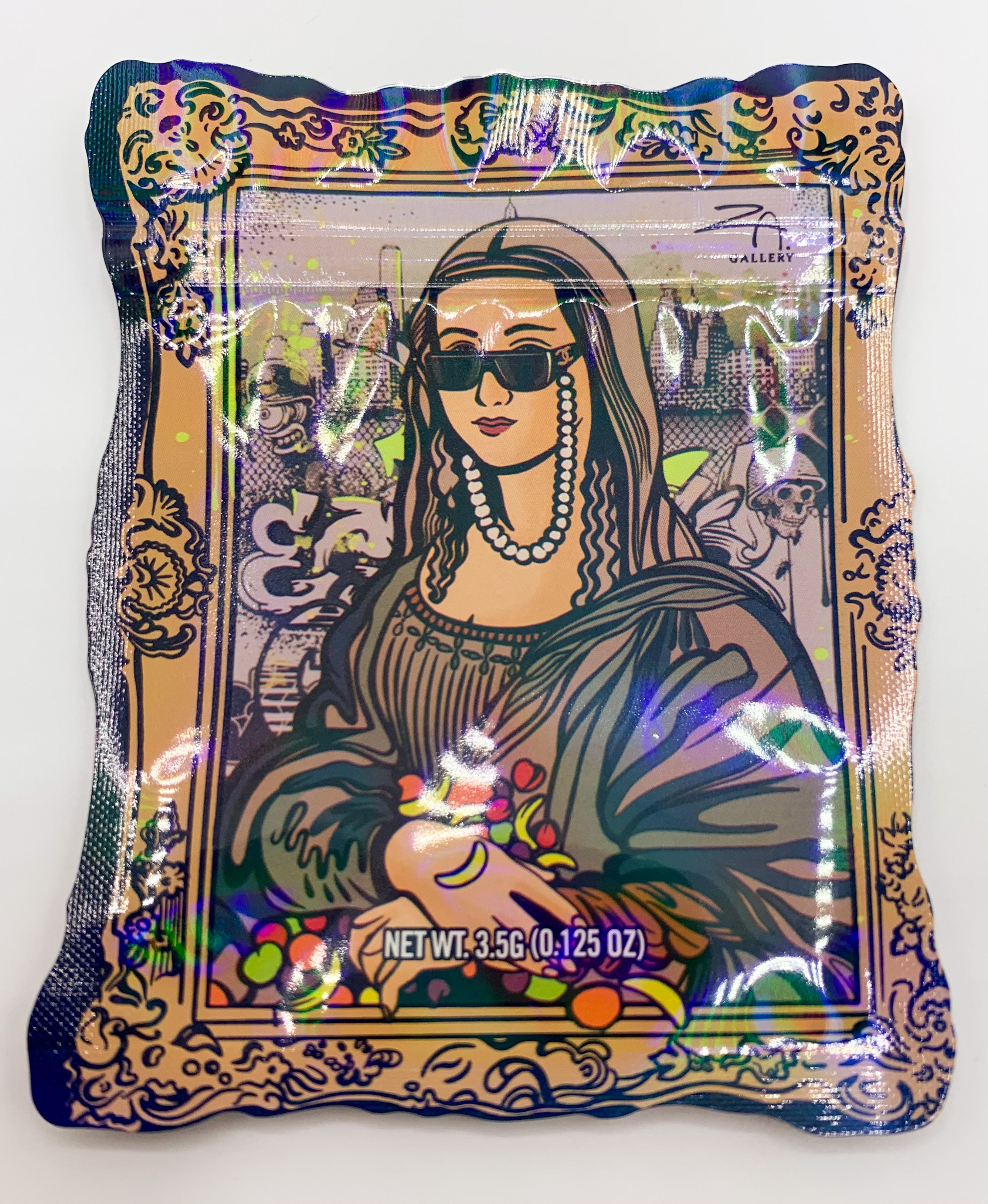 3D ZA Gallery Mona Lisa Runtz 3.5g Mylar Bags