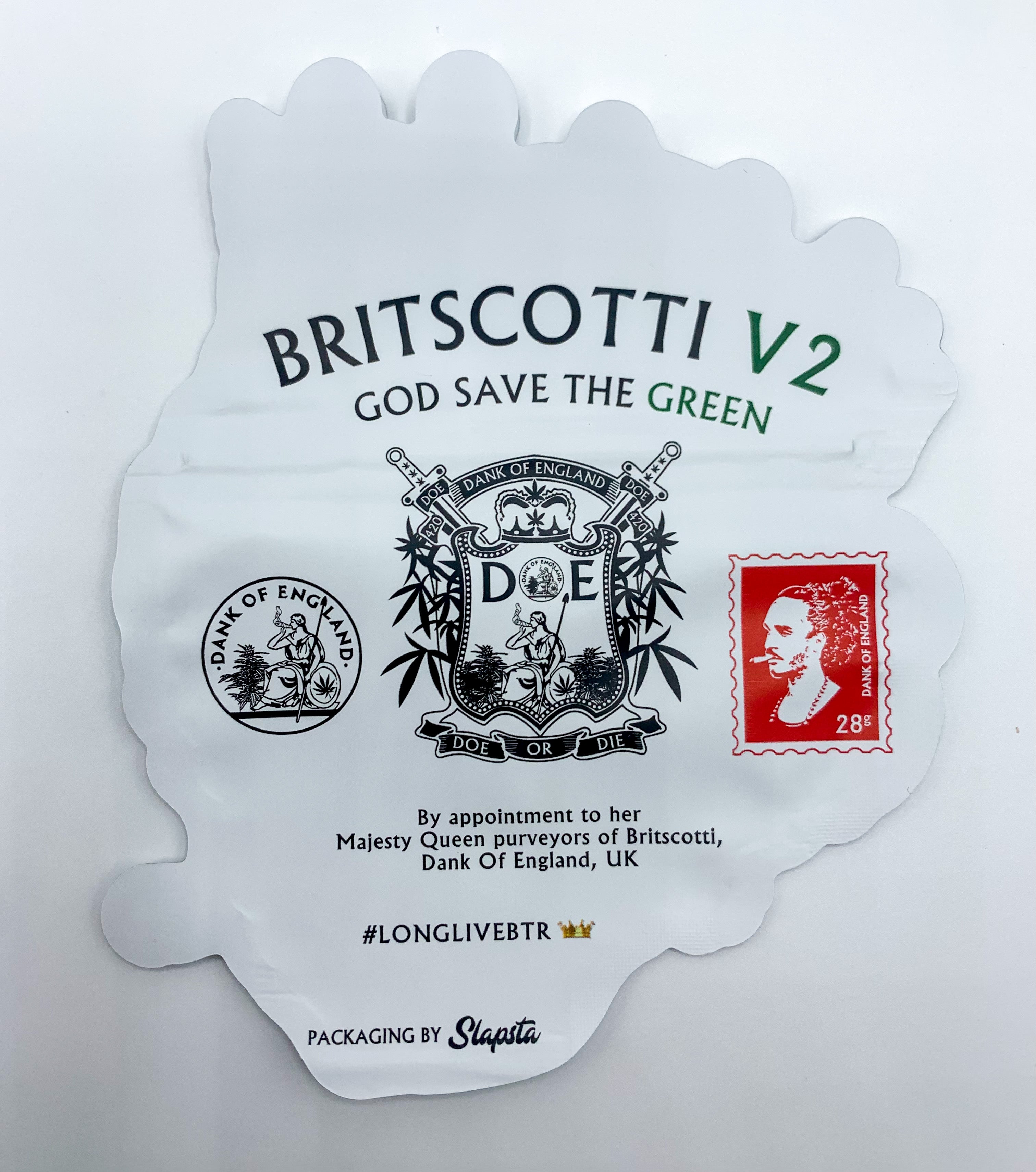 3D Dank Of England Britscotti V2 3.5g Mylar Bags