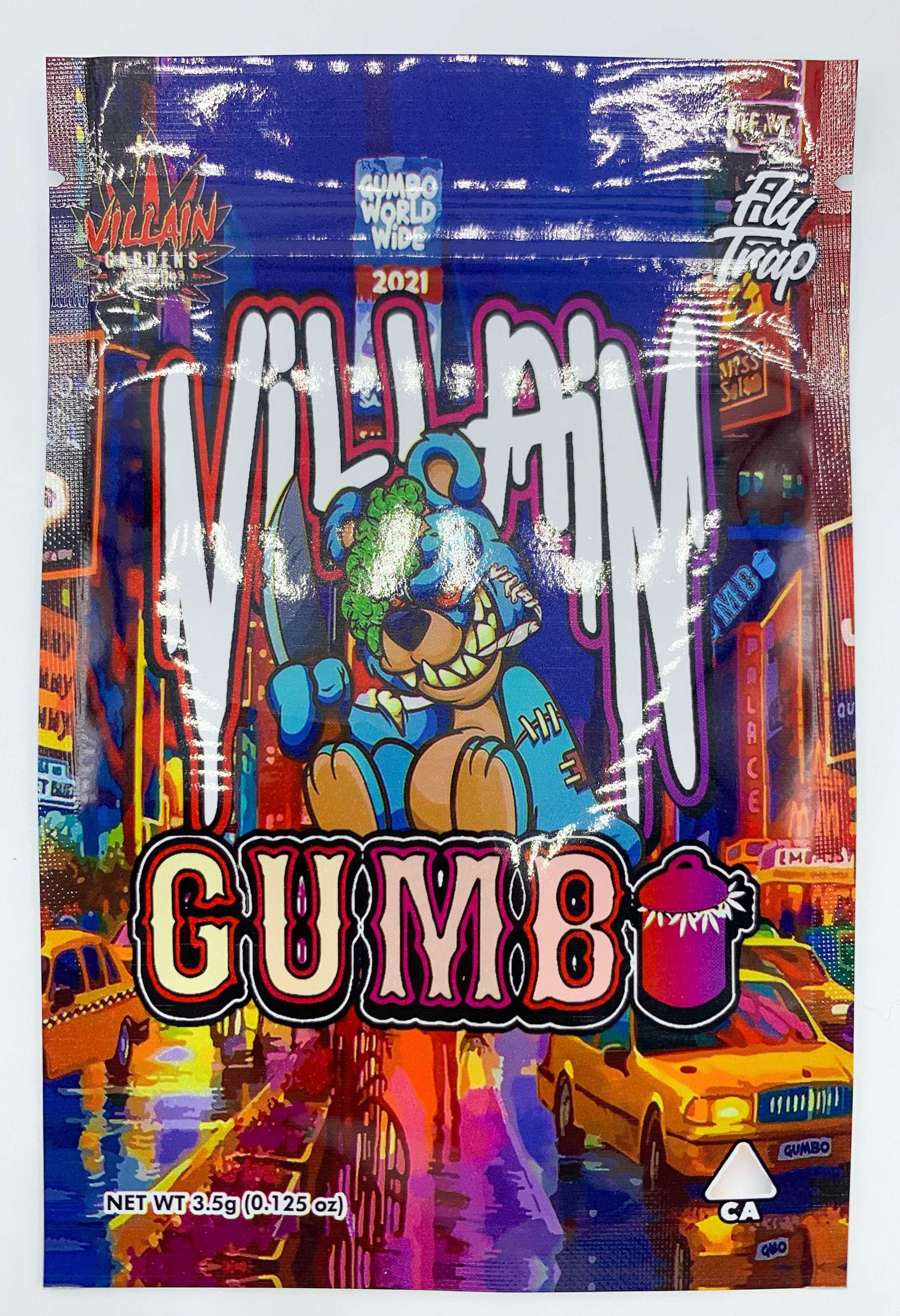 Fly Trap Villain Gumbo 3.5G Mylar bags