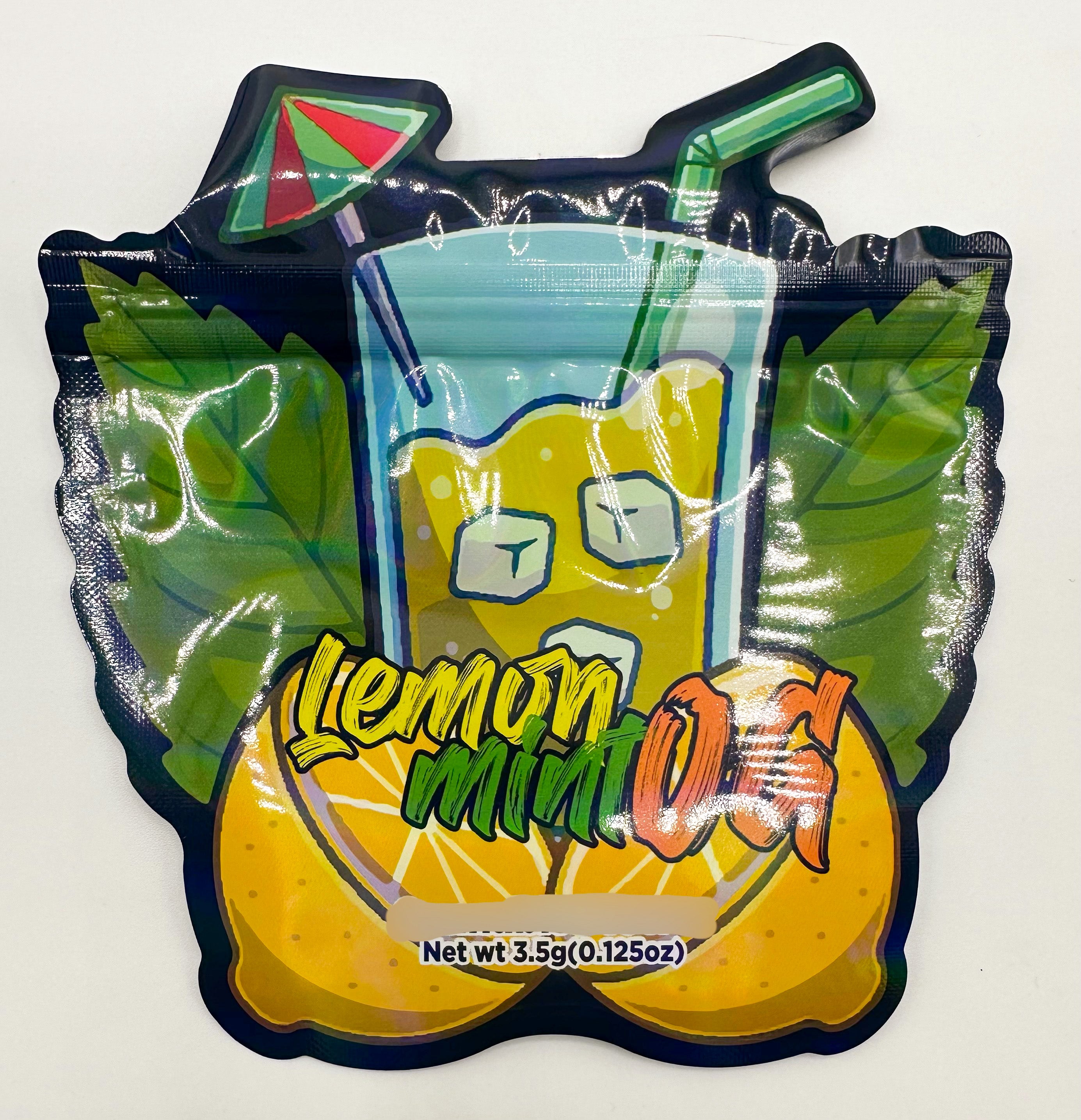 3D Lemon Mint OG 3.5g Mylar Bags
