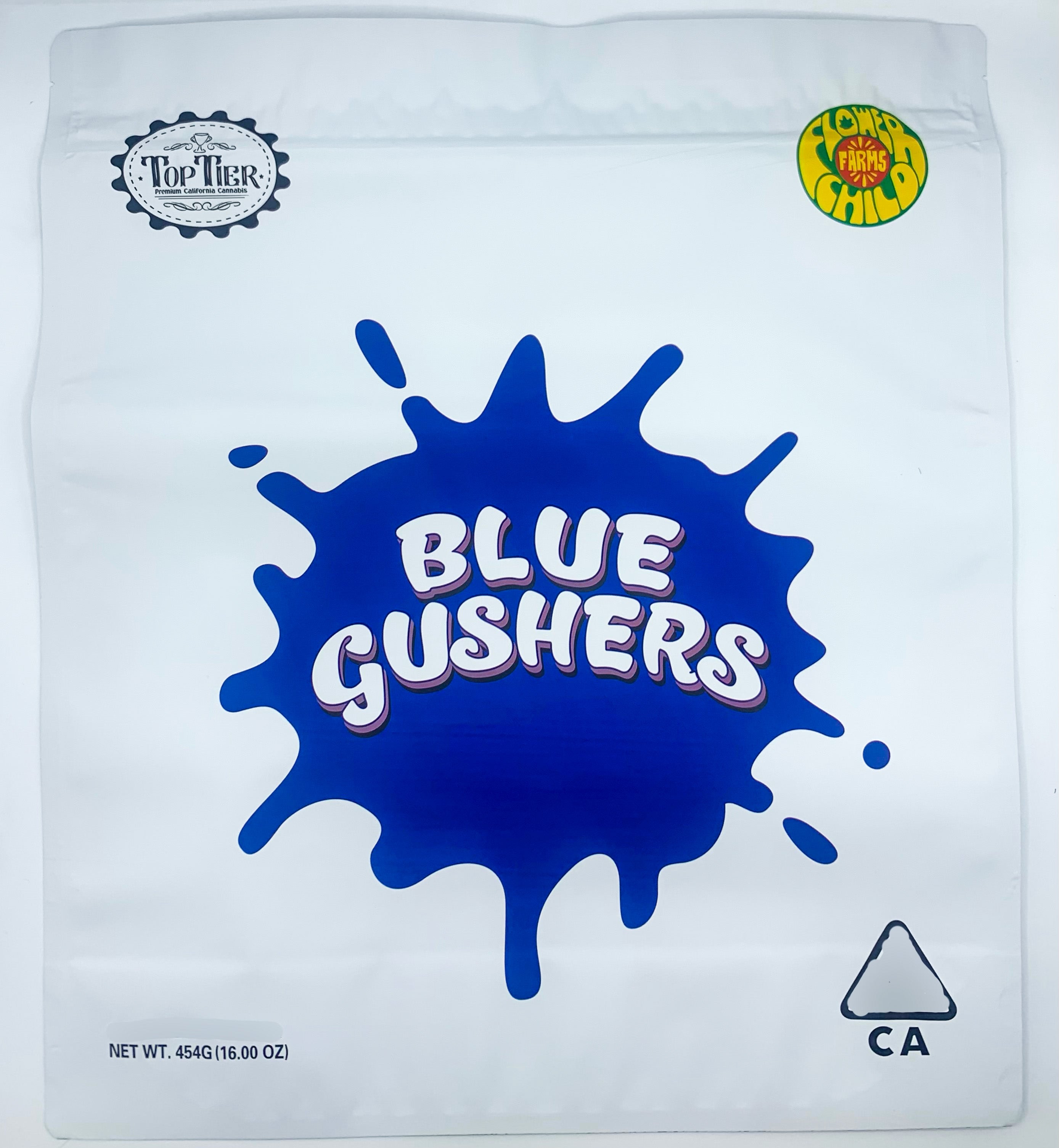 Flower child Blue Gushers 1 pound (16oz) Mylar bags