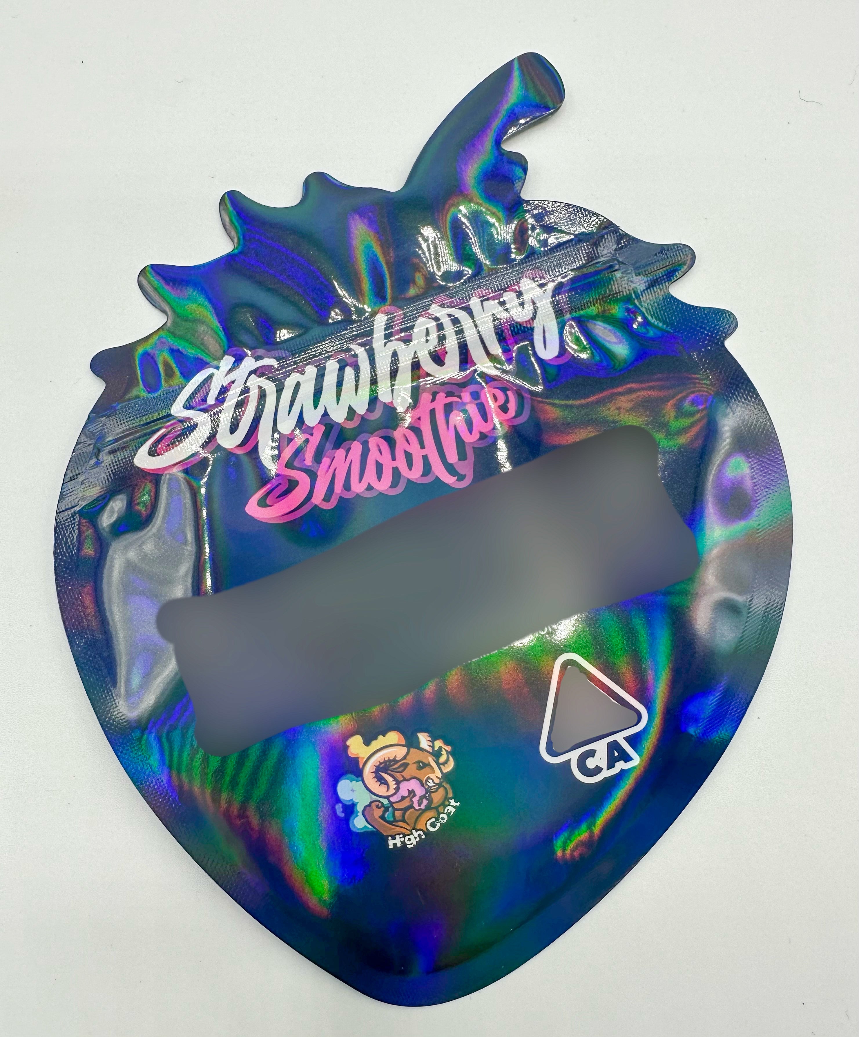 3D Strawberry Smoothie 3.5g Mylar Bags