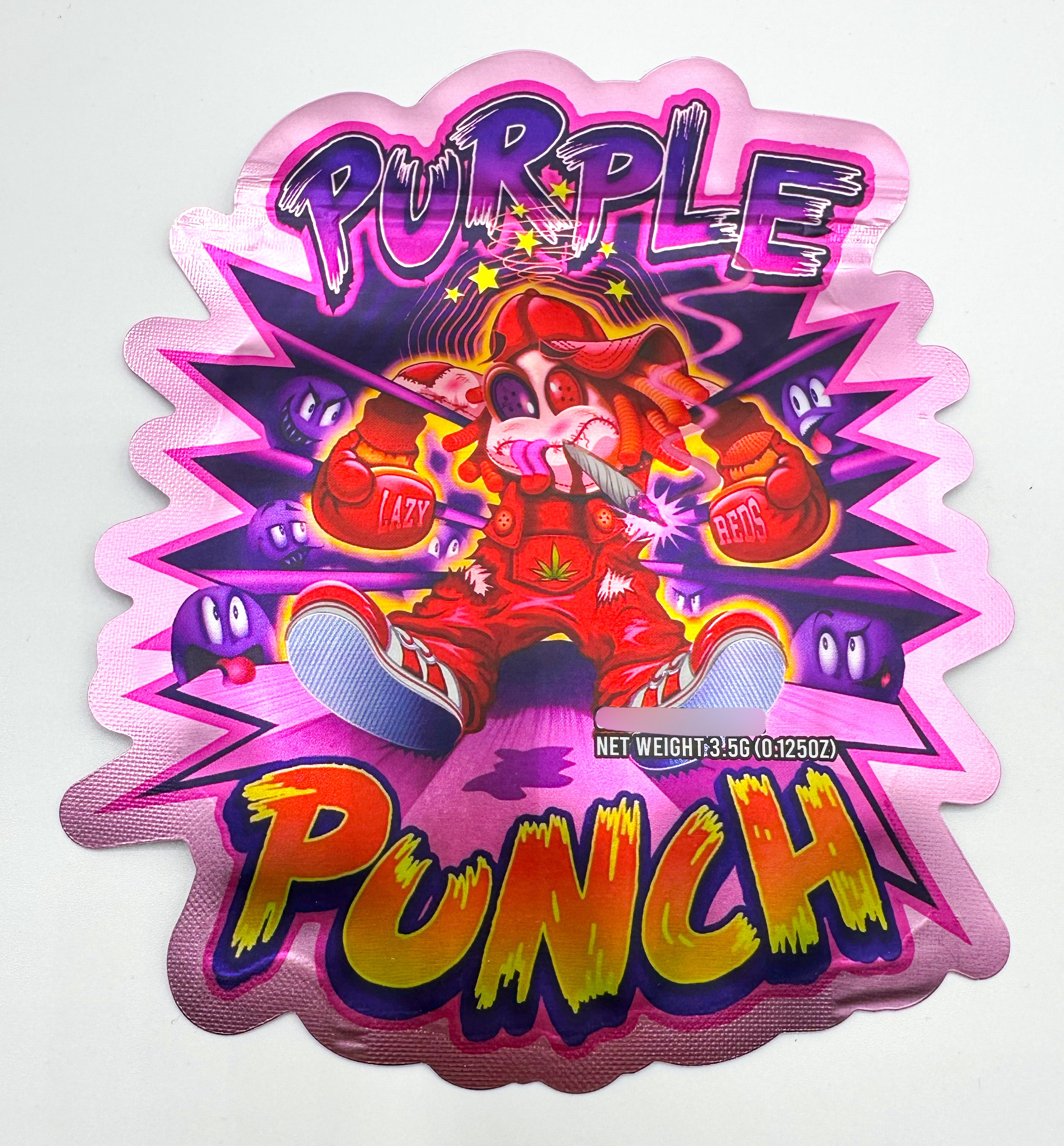 3D Purple Punch 3.5g Mylar bags