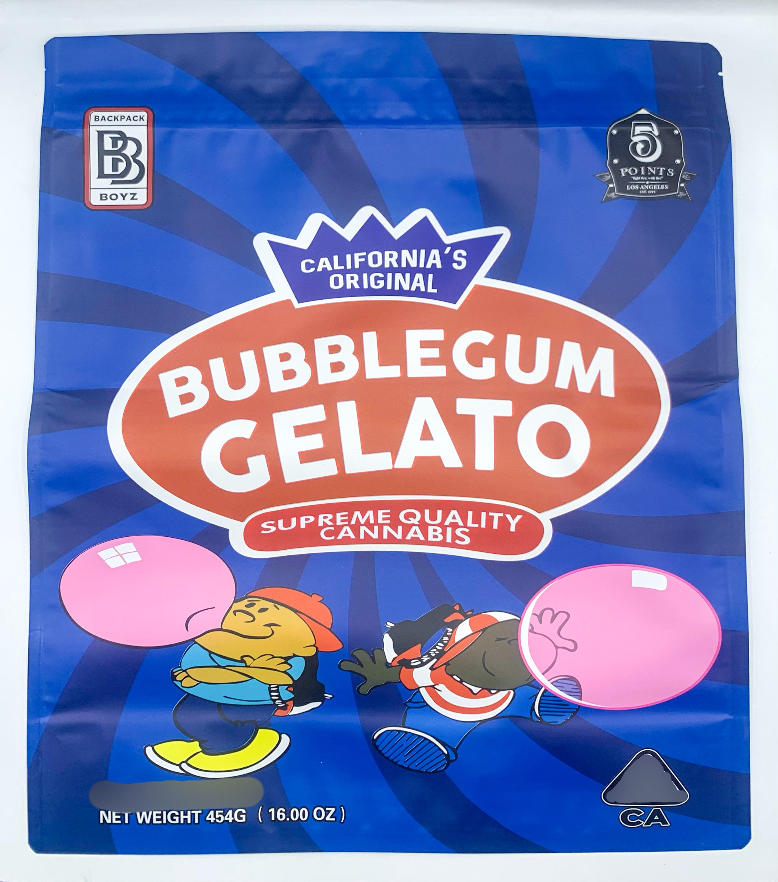 Backpack Boyz bubblegum Gelato 1 pound (16oz) Mylar Bags
