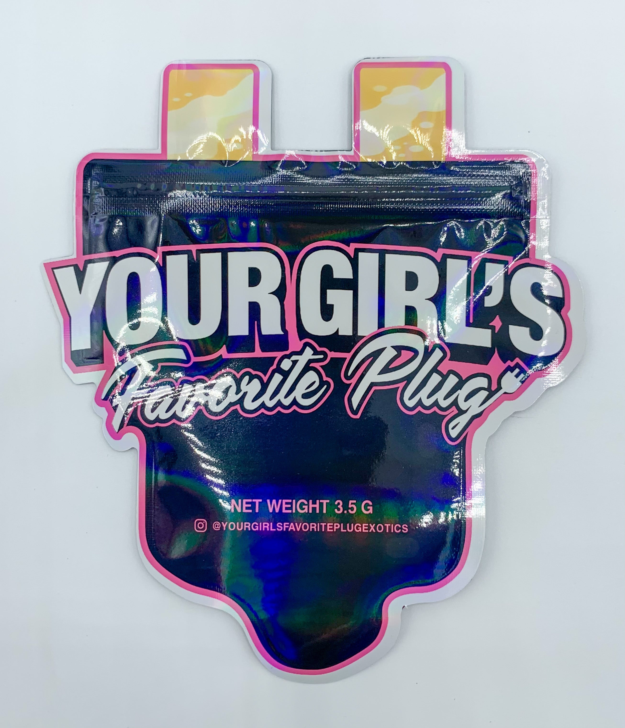 3D Your Girls Favorite Plug 3.5g Mylar Bags