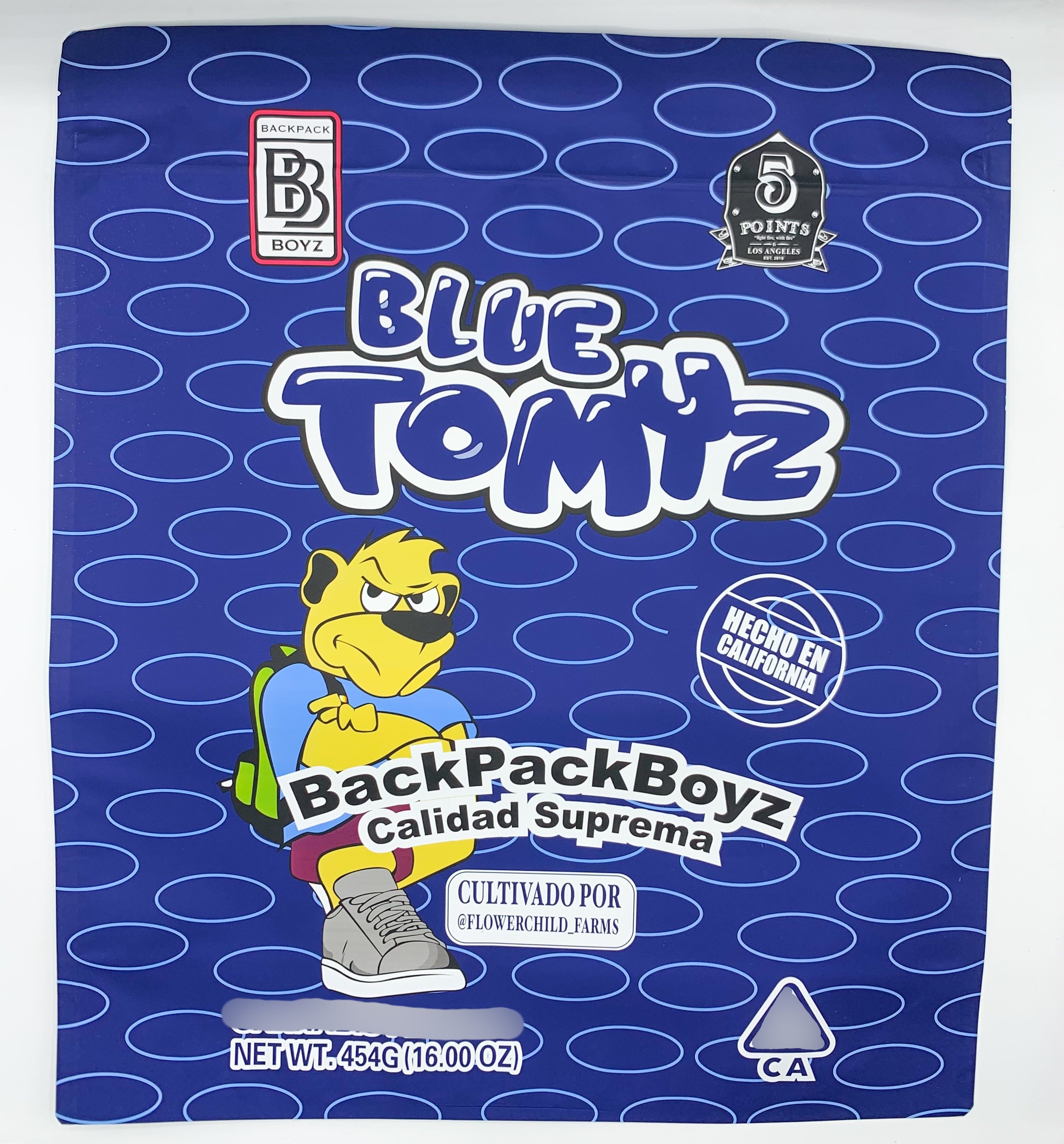 Backpack Boyz Blue Tomyz 1 pound (16oz) Mylar bags