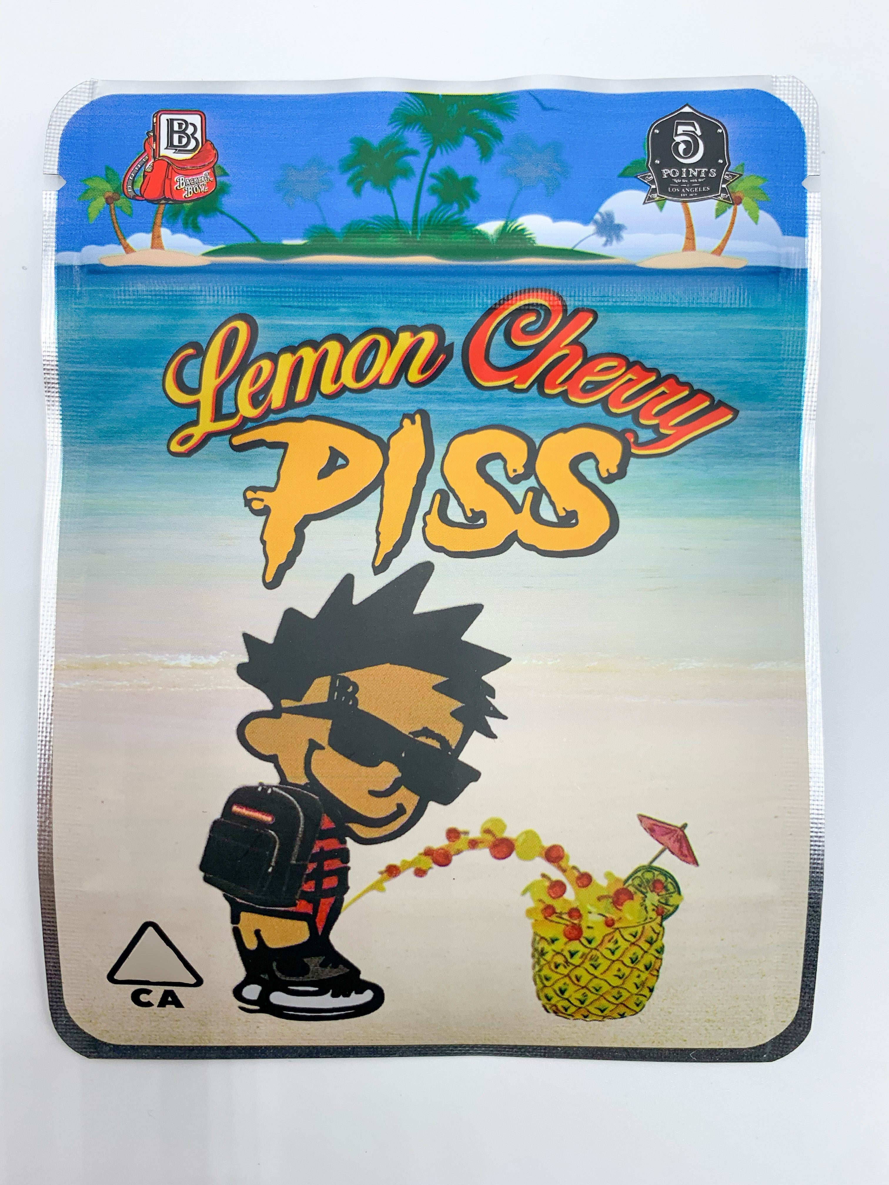 Backpackboyz Lemon Cherry Piss 3.5g Mylar Bags