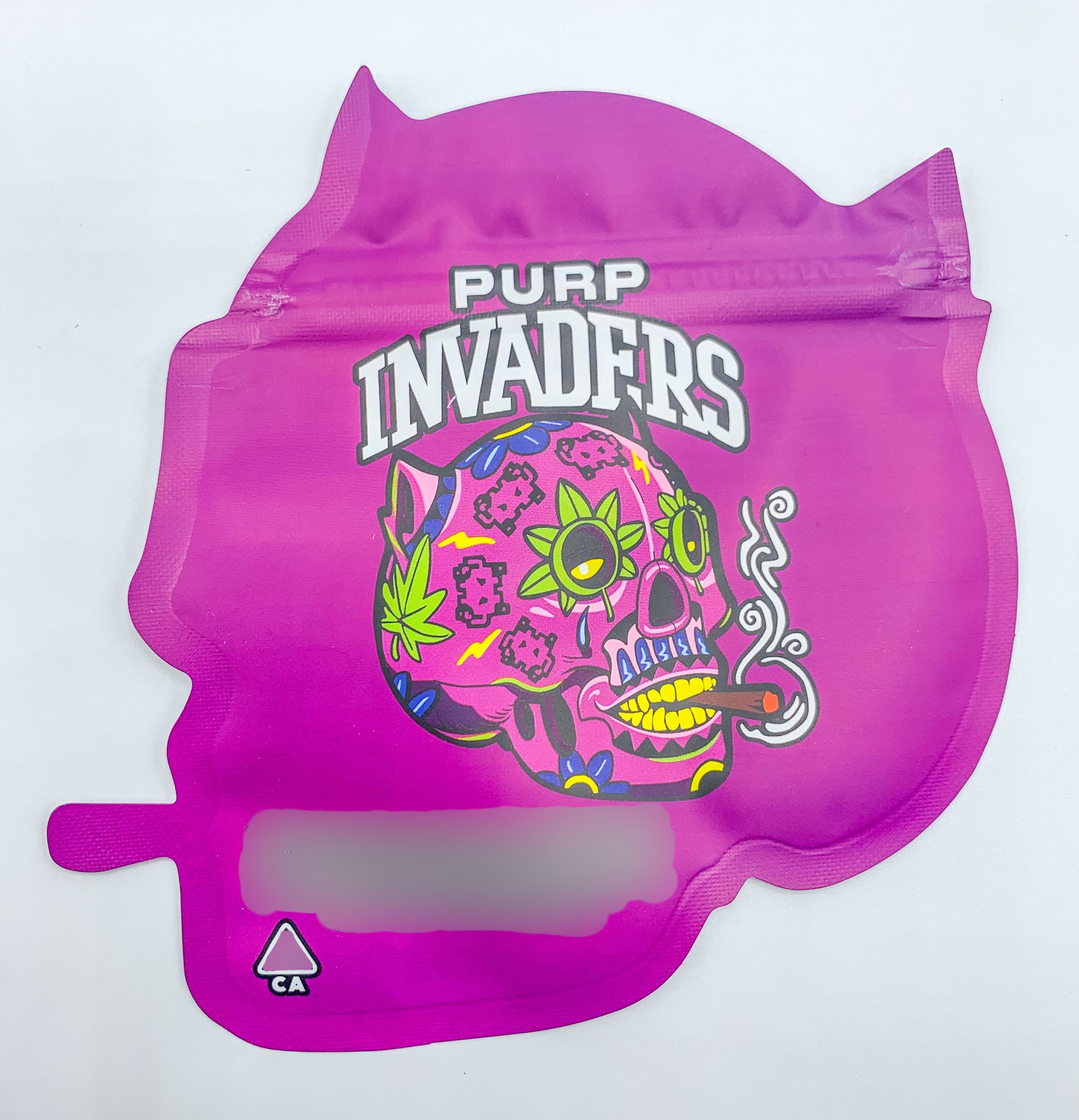 3D Purp Invaders 3.5g Mylar Bags