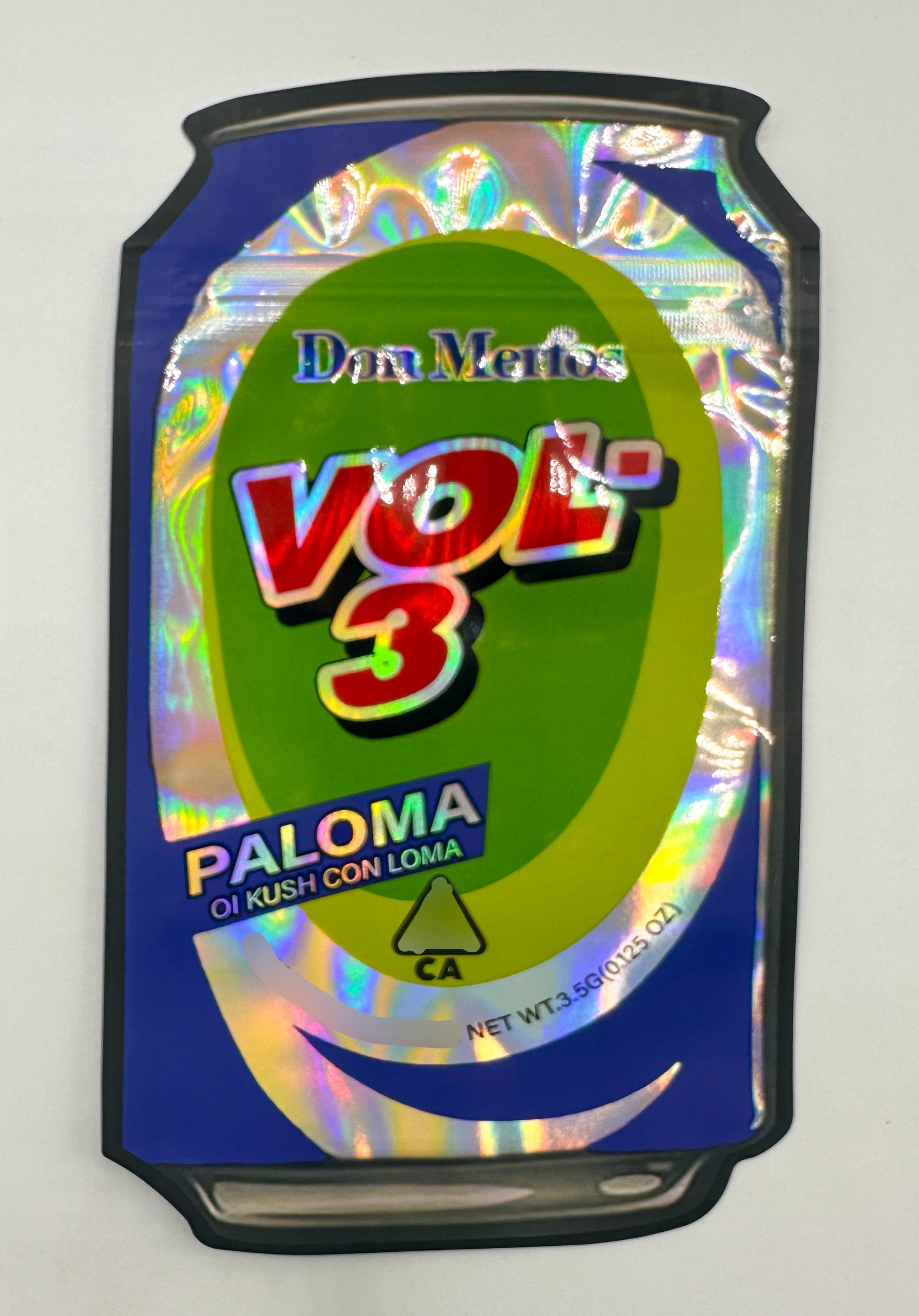 3D Don Merfos Vol 3 Paloma  3.5g Mylar Bags