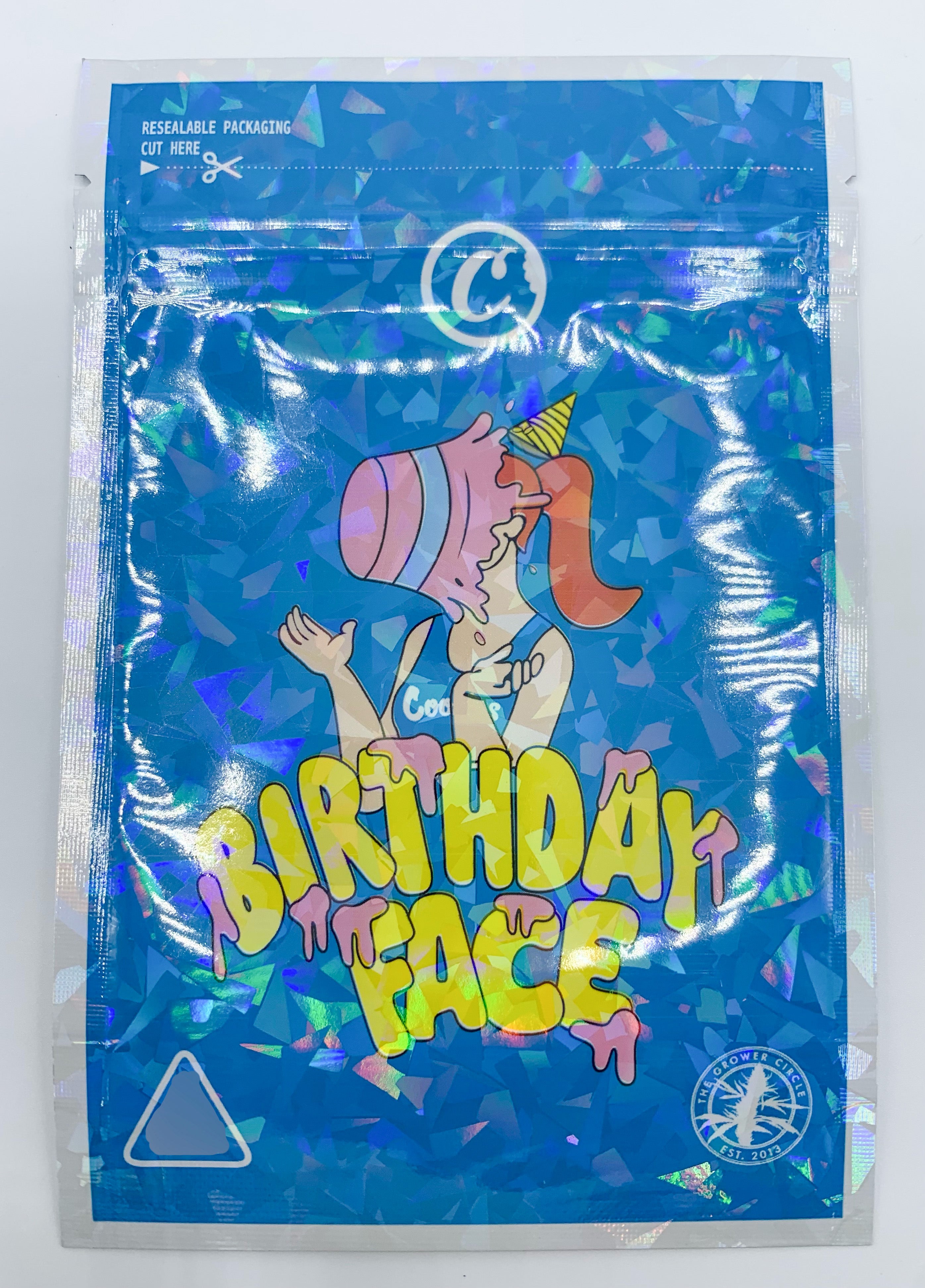 Cookies Birthday Face 3.5G Mylar bags