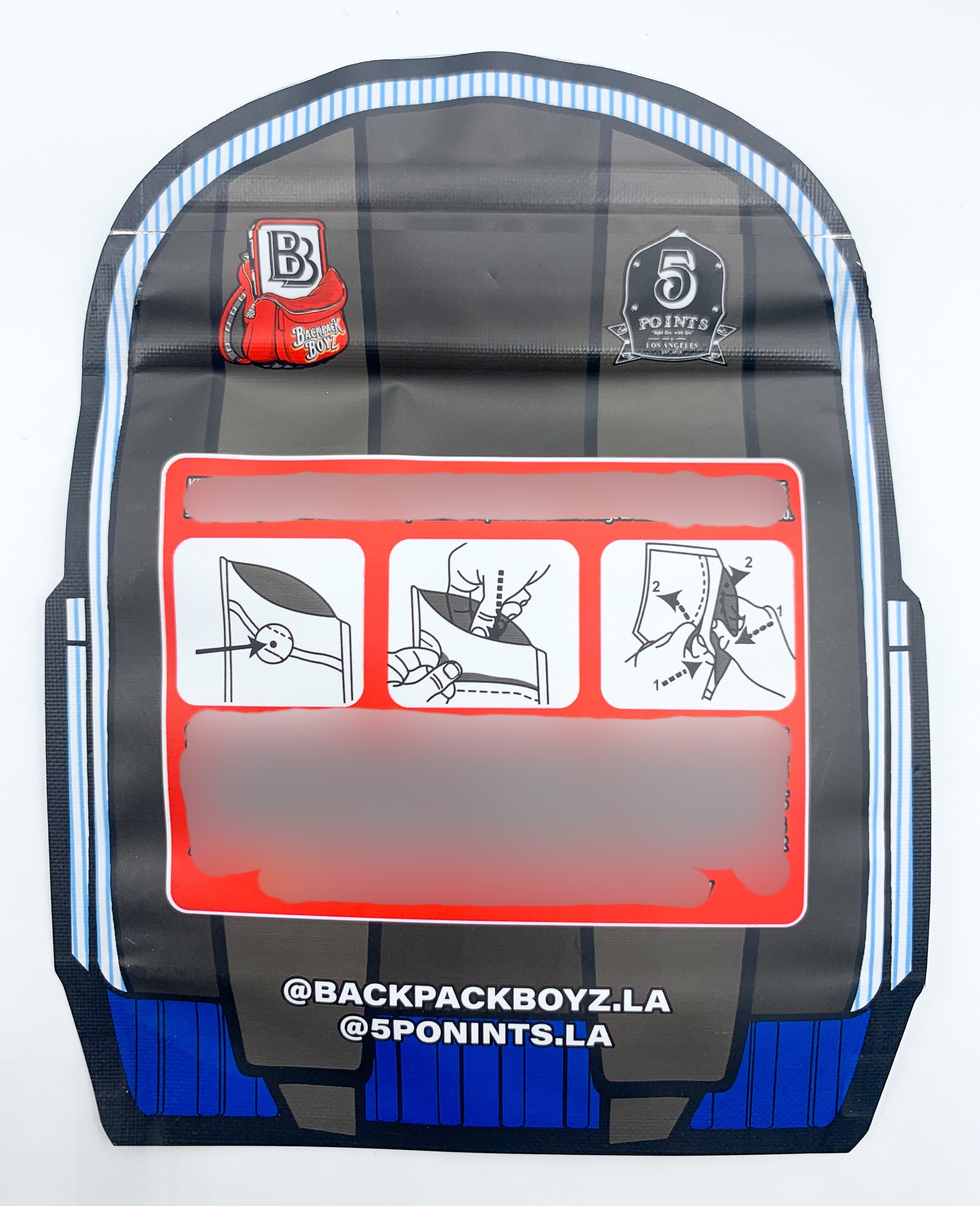 3D Backpackboyz Blue Guava Gelato 3.5g Mylar bags