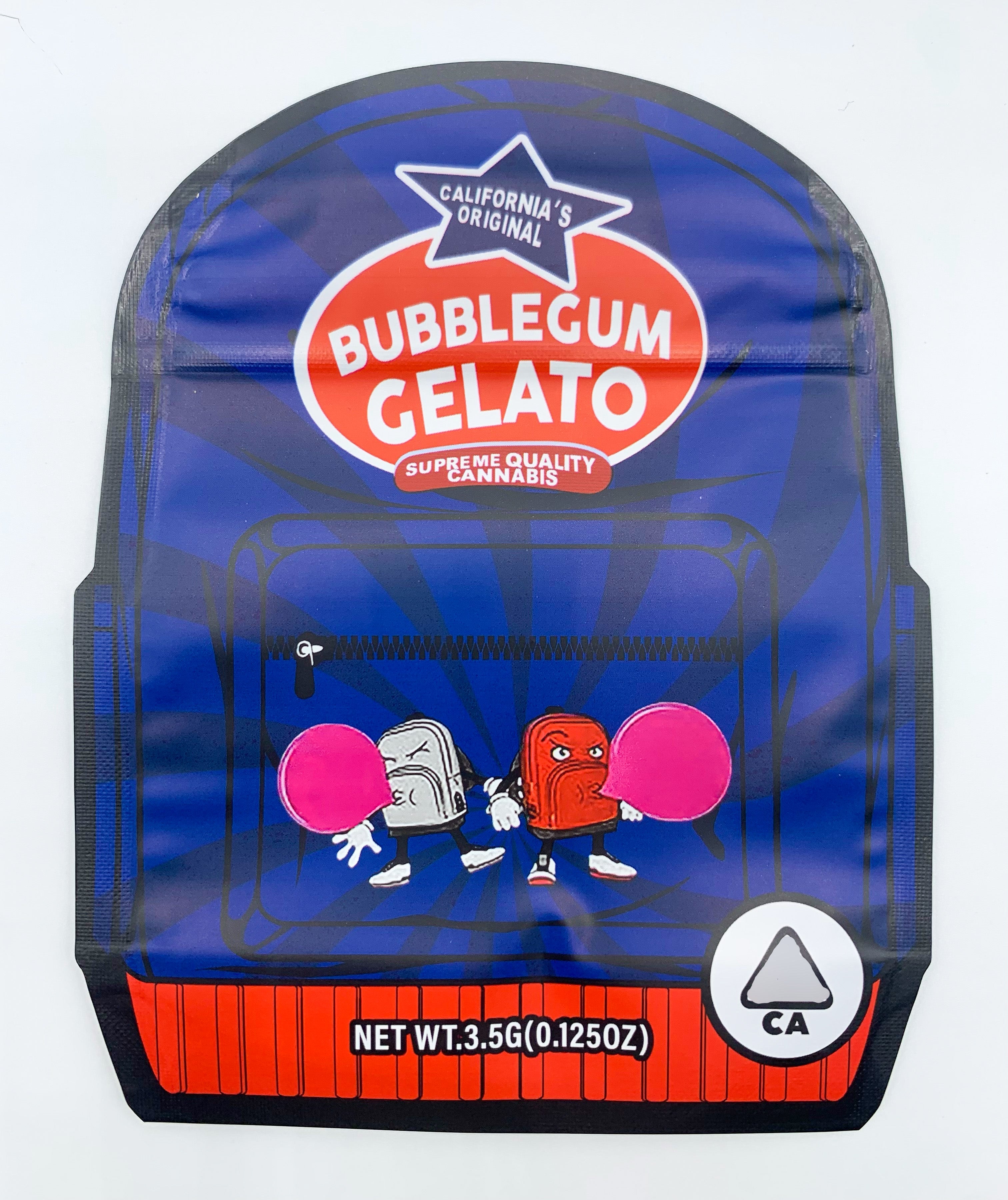 3D Backpackboyz Bubblegum Gelato 3.5g Mylar Bags