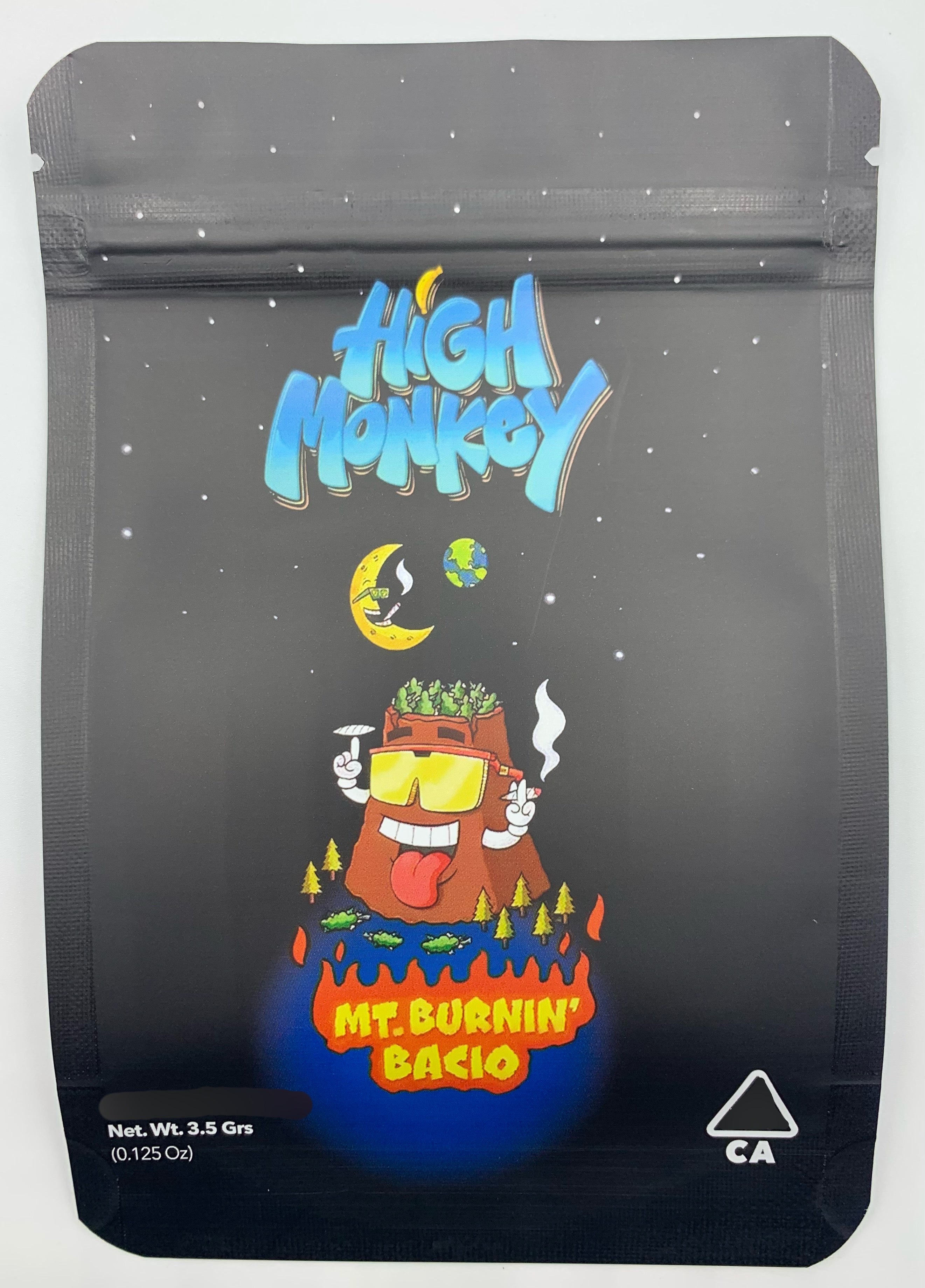 High Monkey MT Burnin Bacio 3.5G Mylar bags